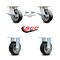 Service Caster 5 Inch Kingpinless Rubber on Aluminum Caster Brake & Swivel Lock 2 Rigid, 2PK SCC-KP30S520-RAR-SLB-BSL-2-R-2 - alternate 4